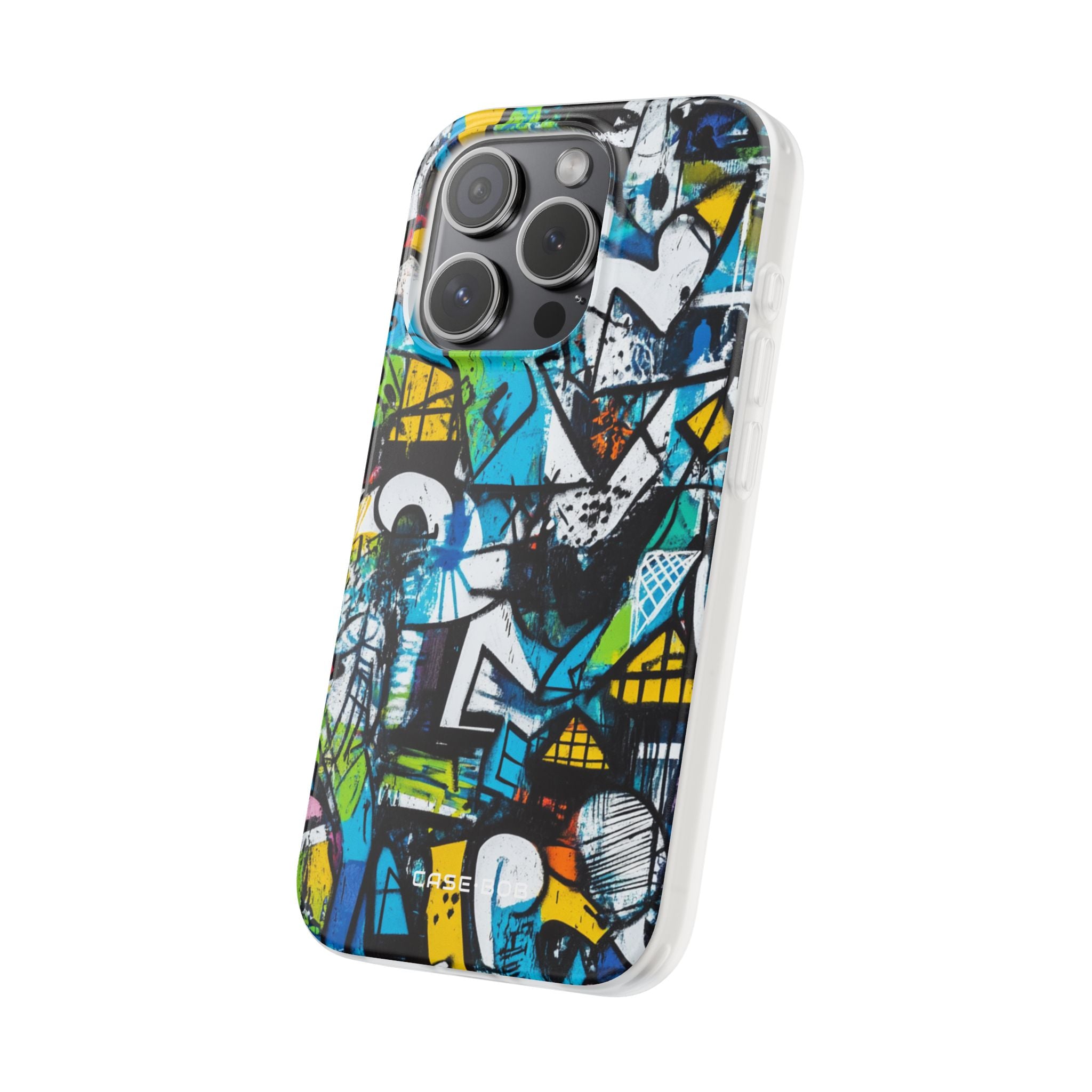 Weißes Ripple Drift iPhone 15 Pro Case - Soft