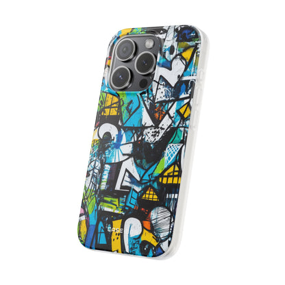 Weißes Ripple Drift iPhone 15 Pro Case - Soft