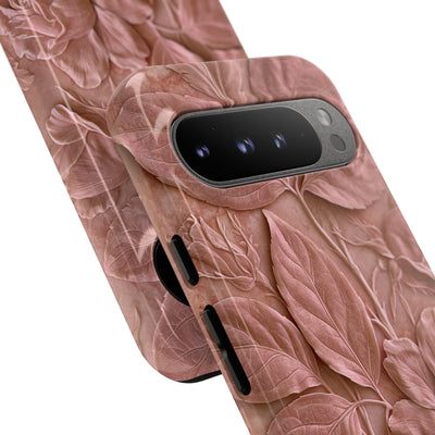 Blush Rose Relief · Tough Phone Case for Pixel ·  Pink