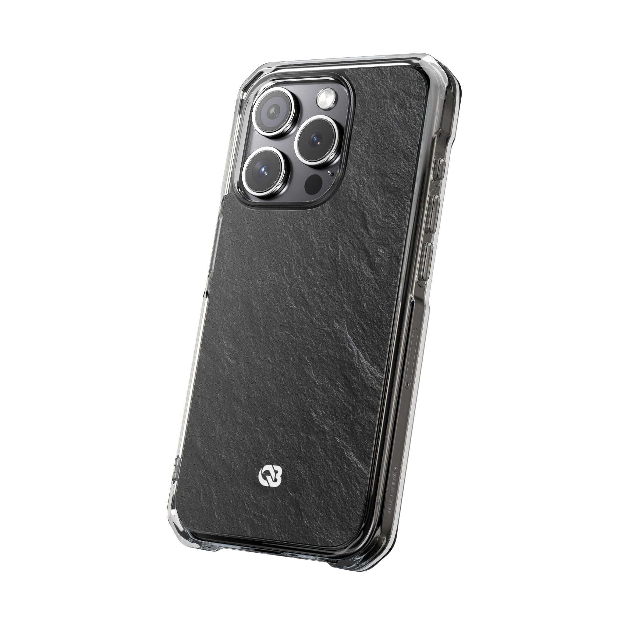 Black Impact MagSafe Phone Case for iPhone - Raw Obsidian Slate