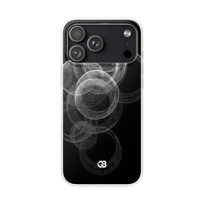 Black Lite Phone Case for iPhone - Kinetic Wireframe Orbit