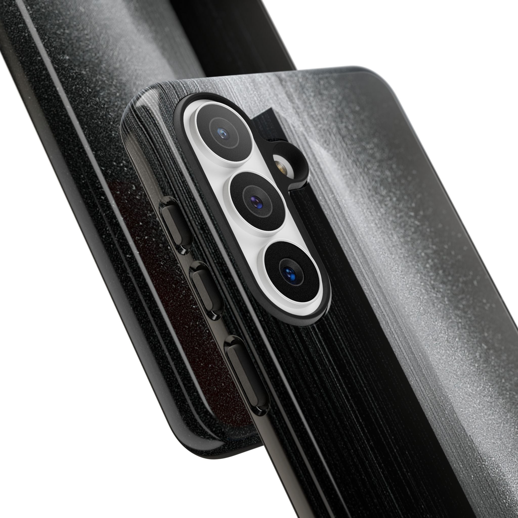 Black Tough Phone Case for Samsung - Brutalist Pixel Monolith