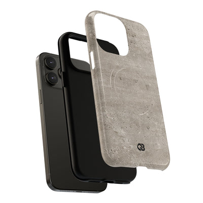 Grey Tough 2.0 Magsafe Phone Case for iPhone - Brutalist Stone Grit