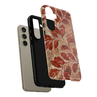 Terracotta Botanical Fresco · Tough Phone Case for Samsung · Red