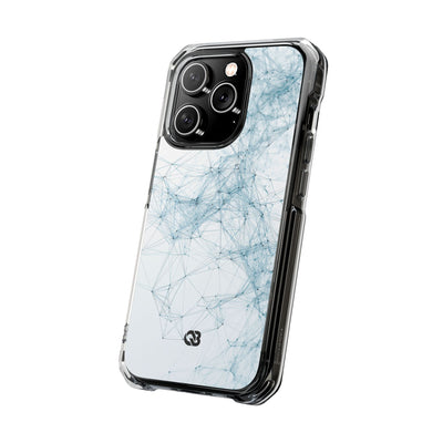 Blue Impact MagSafe Phone Case for iPhone - Glacial Neural Web