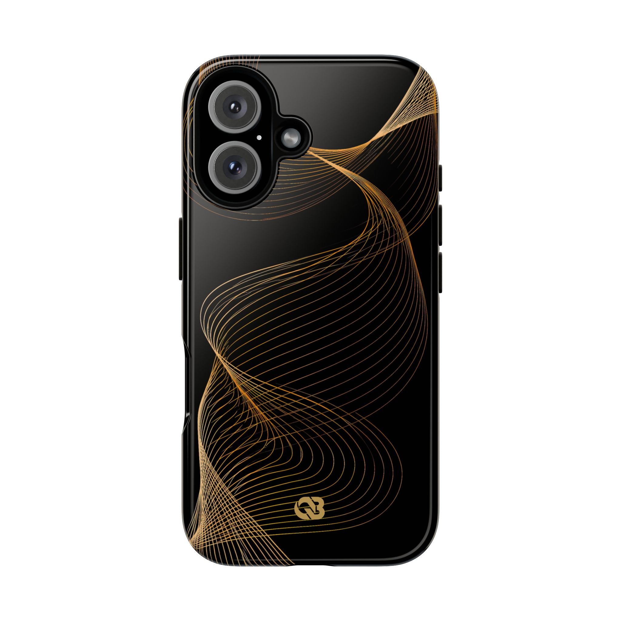 Gold Tough Phone Case for iPhone - Burnished Bronze Helix