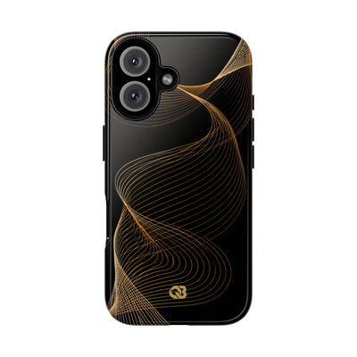 Gold Tough Phone Case for iPhone - Burnished Bronze Helix