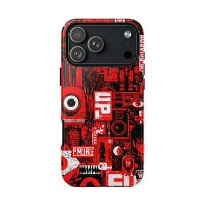 Neo Mecha Collage · Tough Phone Case for iPhone · Red