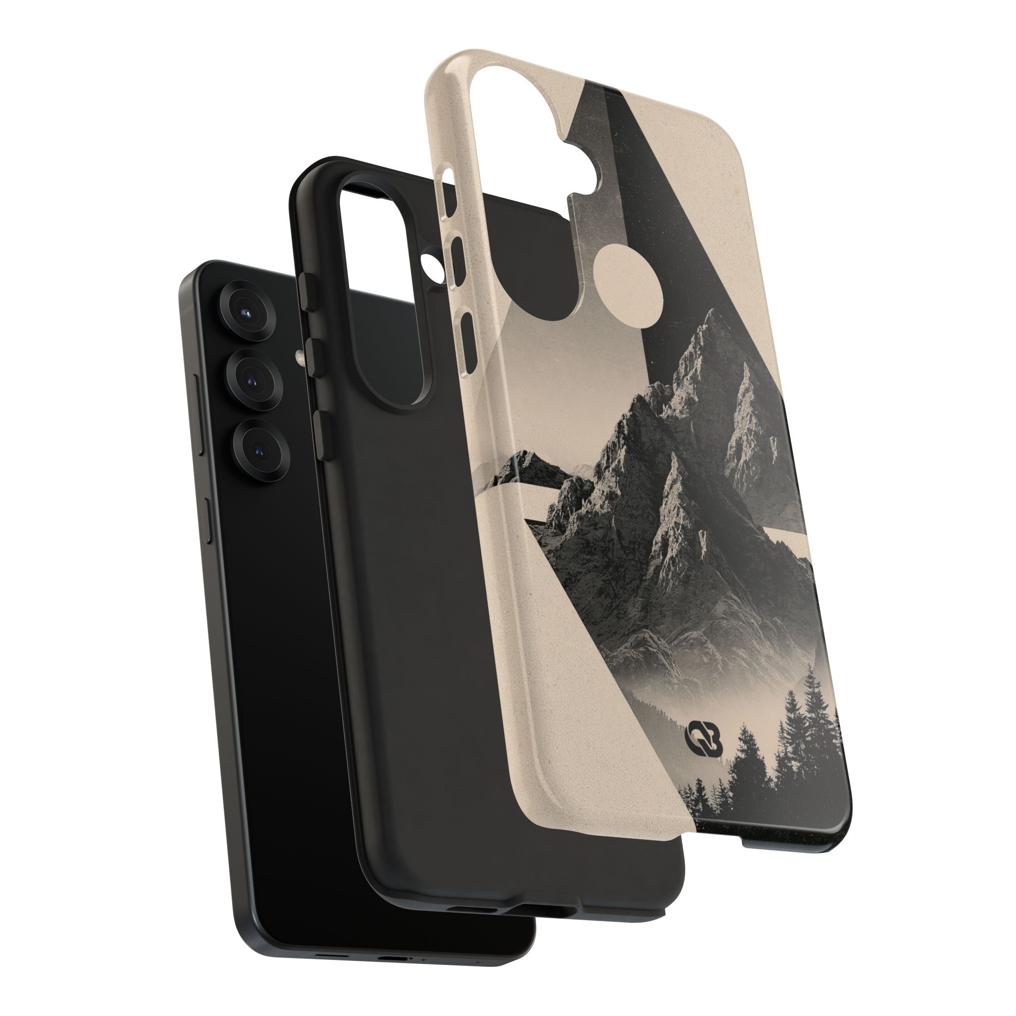 Beige Tough Phone Case for Samsung - Obsidian Summit Parchment