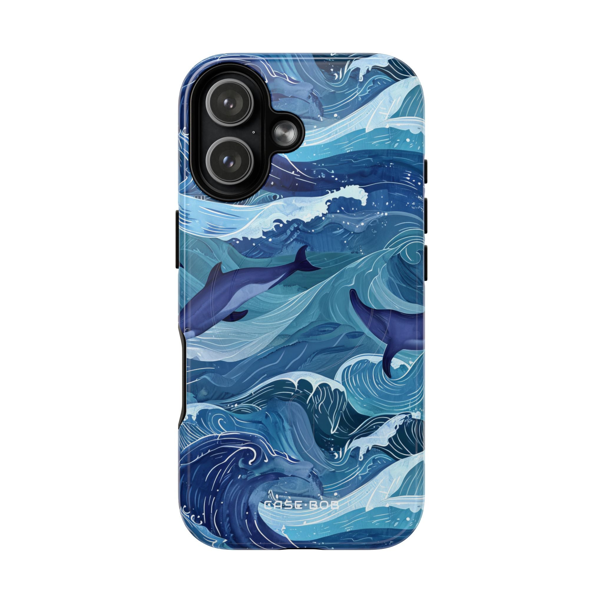 Dolphin Waves iPhone 17 Case - Tough+ - CASE•BOB