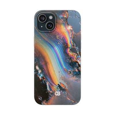 Prismatic Aura Flow · Lite Phone Case for iPhone ·  Blue
