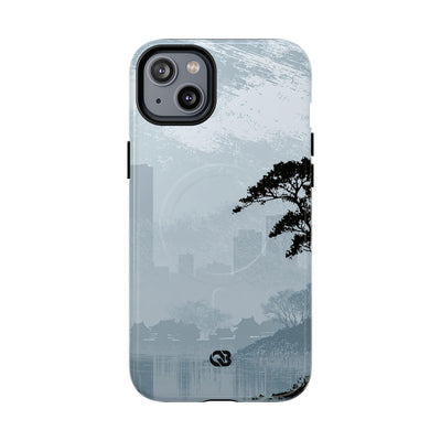 Grey Tough 2.0 Magsafe Phone Case for iPhone - Steel Slate Zen