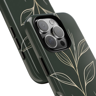 Green Tough Phone Case for iPhone - Deep Moss Willow