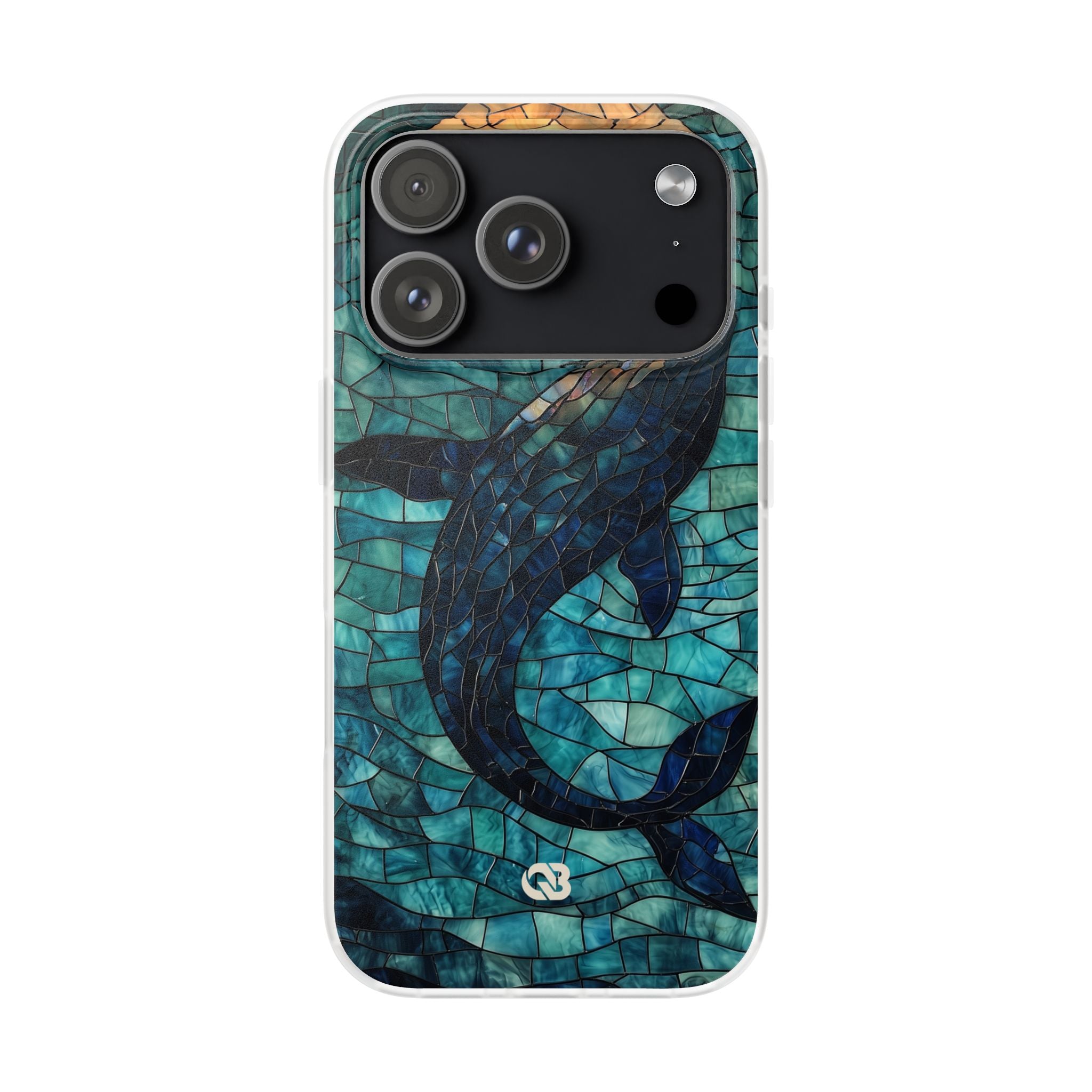 Stained Moon Whale · Soft Telefoncover for iPhone