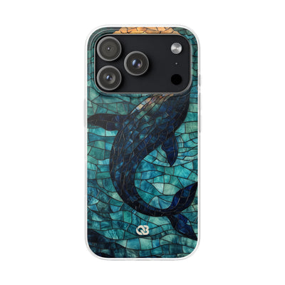 Stained Moon Whale · Soft Telefoncover for iPhone