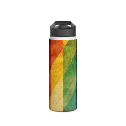 Crimson Stripes - Stainless Steel Water Bottle