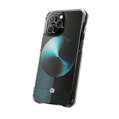 Blue Impact MagSafe Phone Case for iPhone - Cyan Vector Sphere