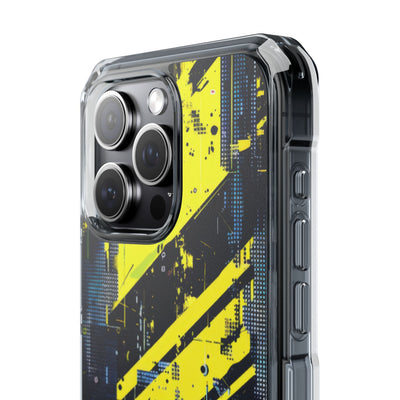 Acid Hazard · Clear Impact Magnetic Phone Case for iPhone ·  Yellow