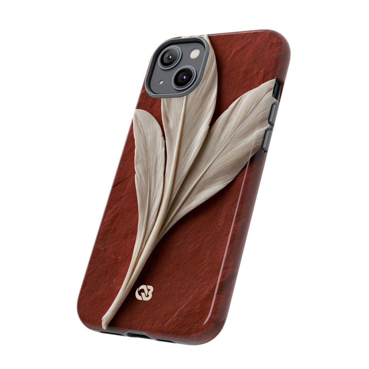 Carved Ivory Plume · Tough Phone Case for iPhone · Red