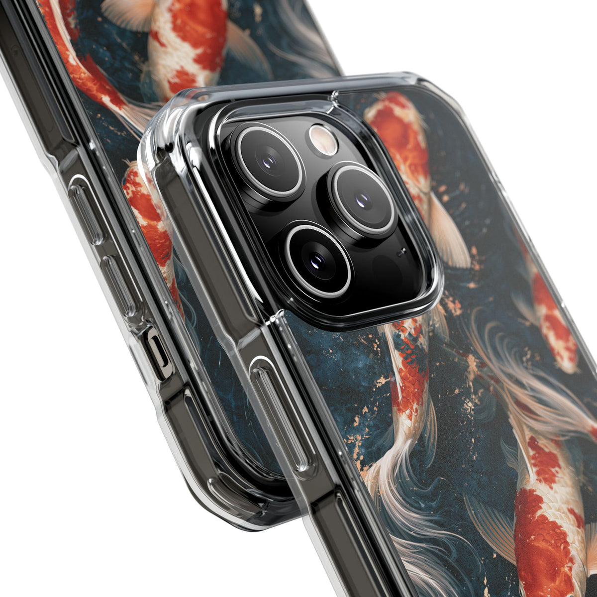 Imperial Nishikigoi · Clear Impact Magnetic Phone Case for iPhone ·  Blue