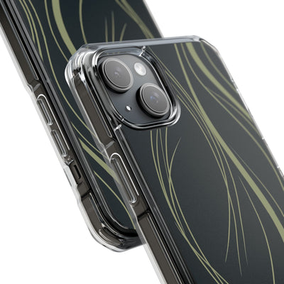 Green Impact MagSafe Phone Case for iPhone - Obsidian Sage Flow