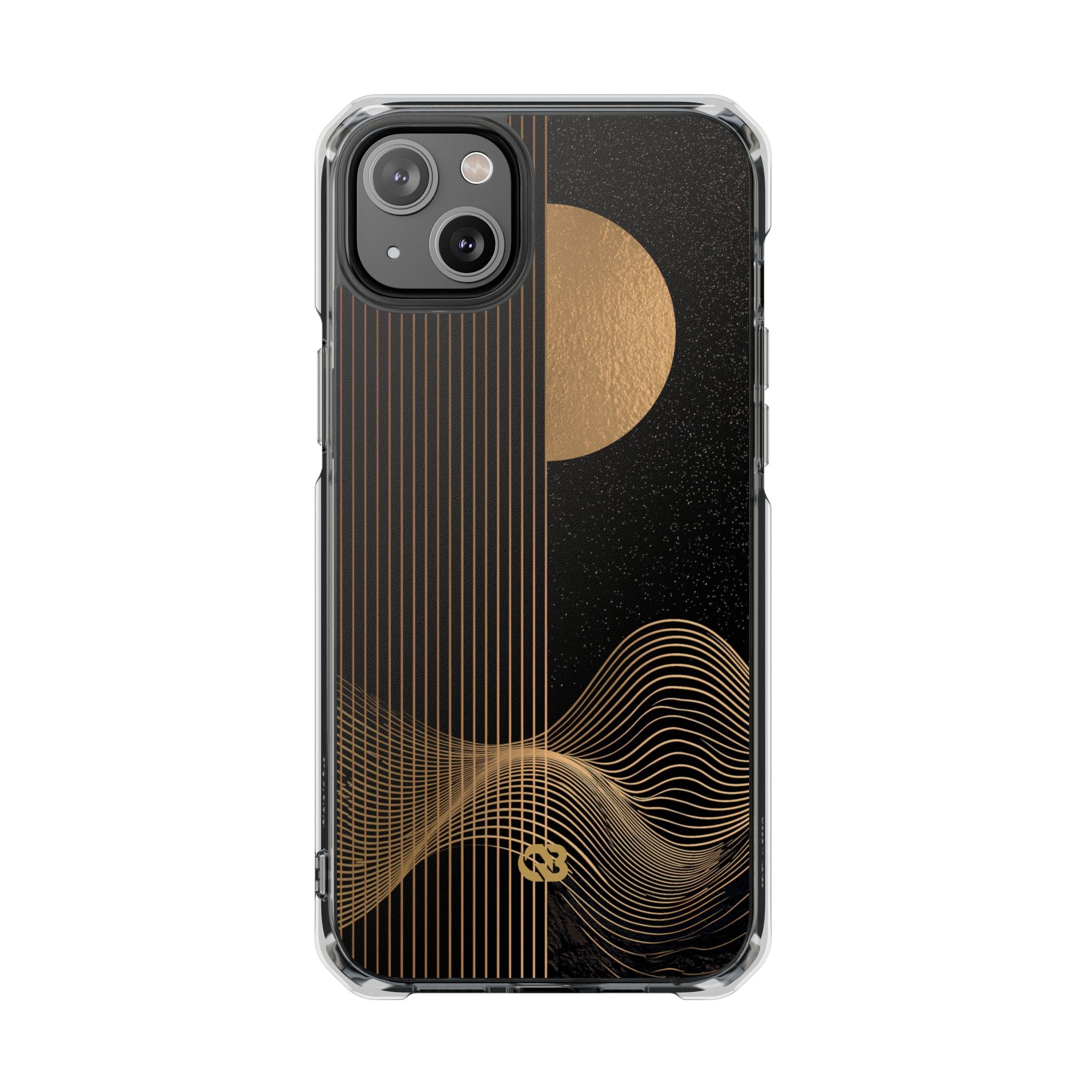 Gold Impact MagSafe Phone Case for iPhone - Gilded Obsidian Dunes