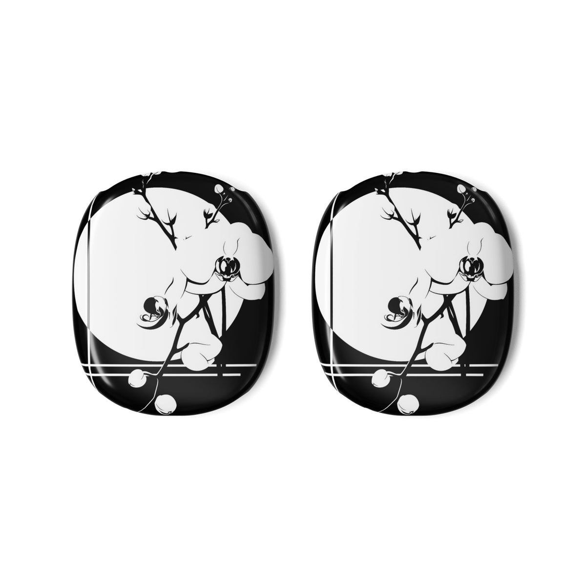 Nocturne Orchid Bloom · Hard Case for AirPods Max · Black
