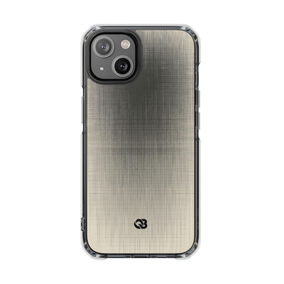 Beige Impact MagSafe Phone Case for iPhone - Carbon Screen Grid