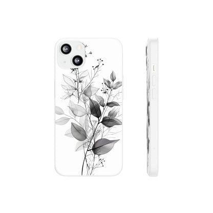 Ademende bladeren grijs iPhone 13 - Zacht