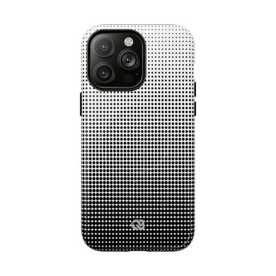 Black Tough 2.0 Magsafe Phone Case for iPhone - Obsidian Halftone Flux