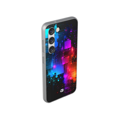 Spectral Circuit Grid · Lite Phone Case for Samsung · Black