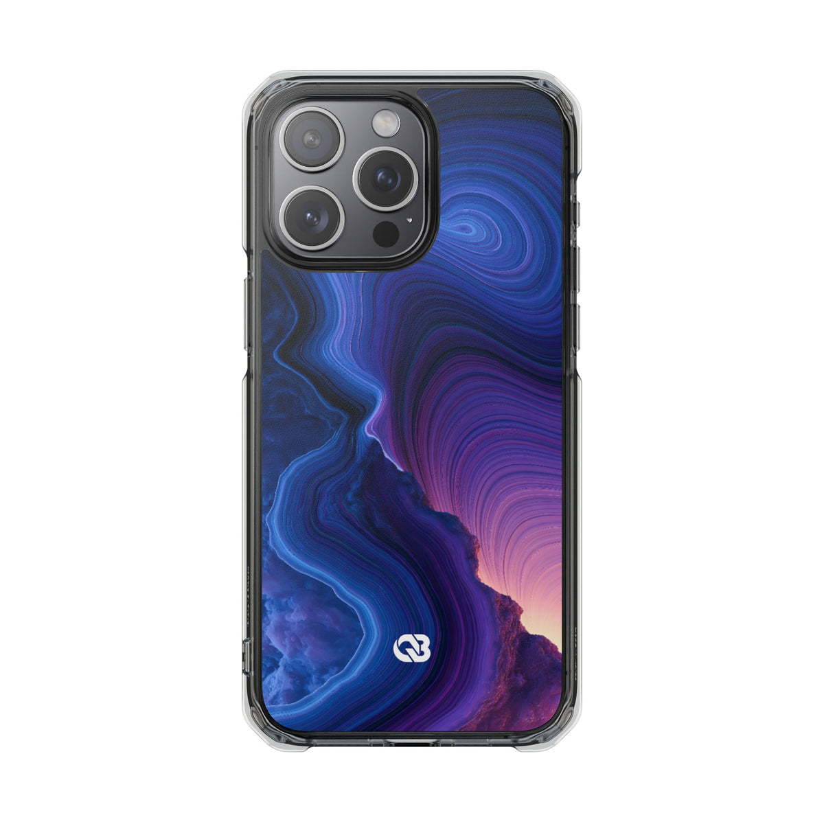 Radiant Strata · Clear Impact Magnetic Phone Case for iPhone · Blue
