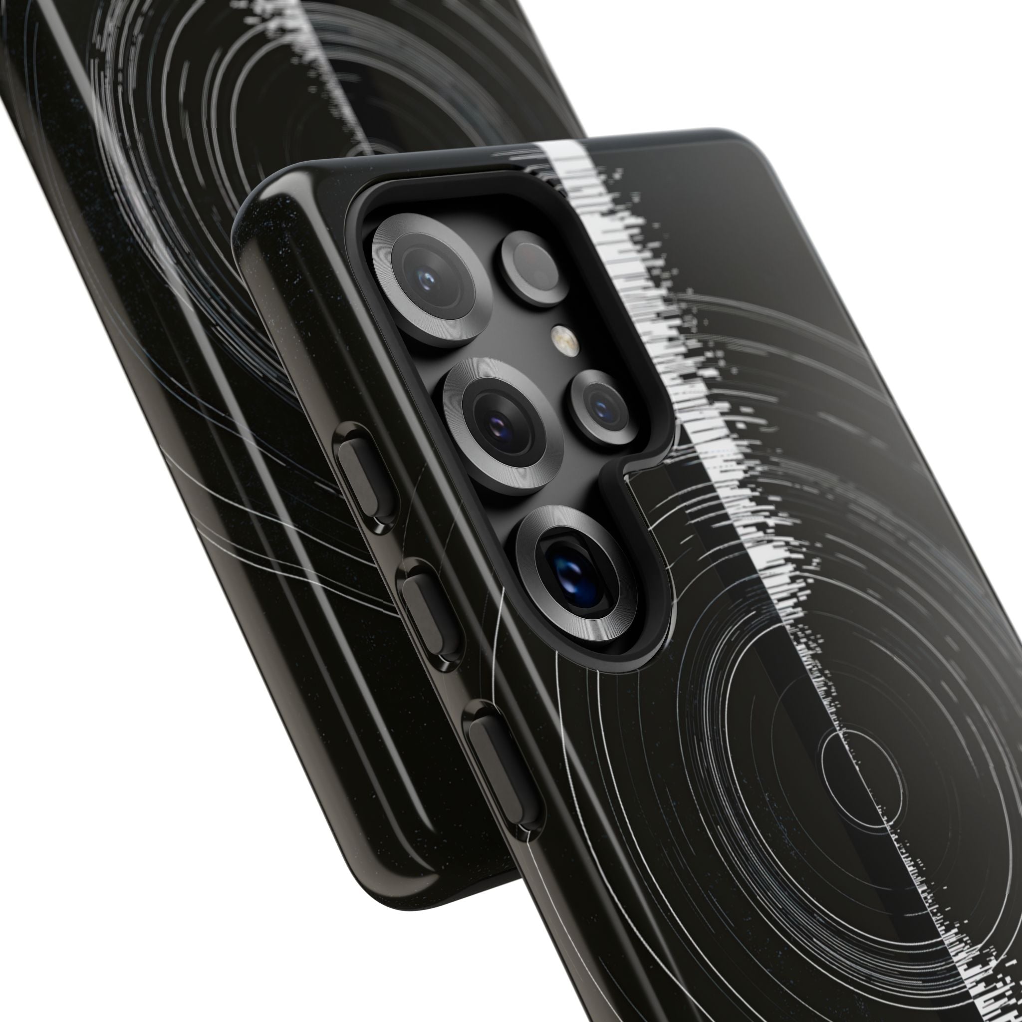 Black Tough Phone Case for Samsung - Obsidian Orbital Signal