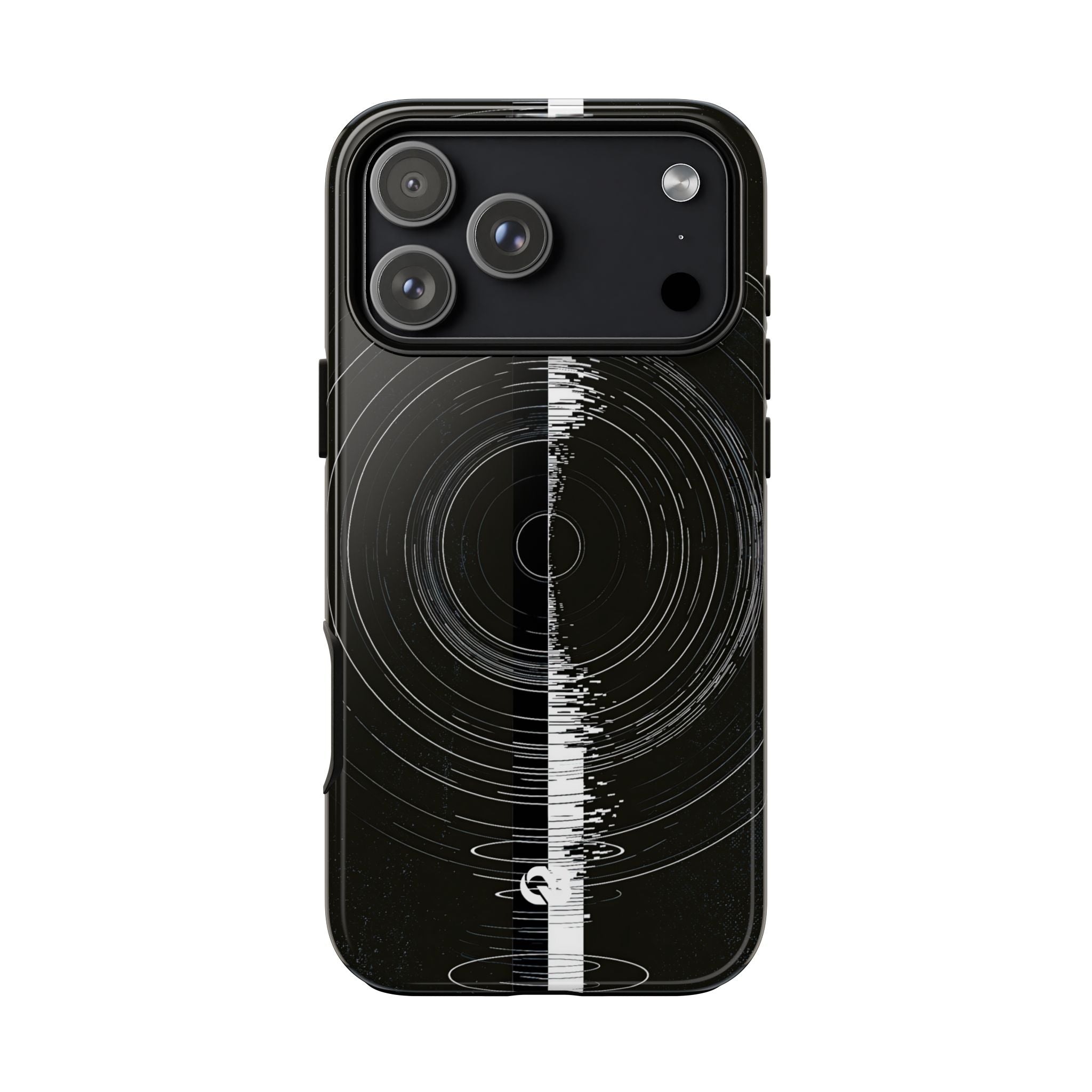 Black Tough Phone Case for iPhone - Obsidian Orbital Signal