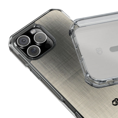 Beige Impact MagSafe Phone Case for iPhone - Carbon Screen Grid