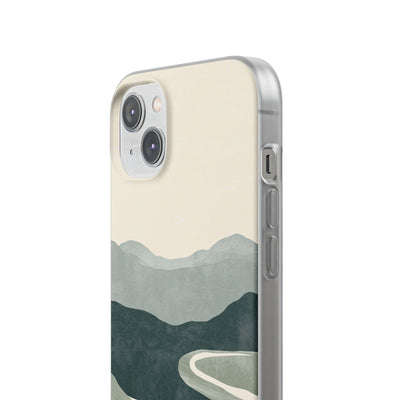 Green Lite Phone Case for iPhone - Misty Sage Valley