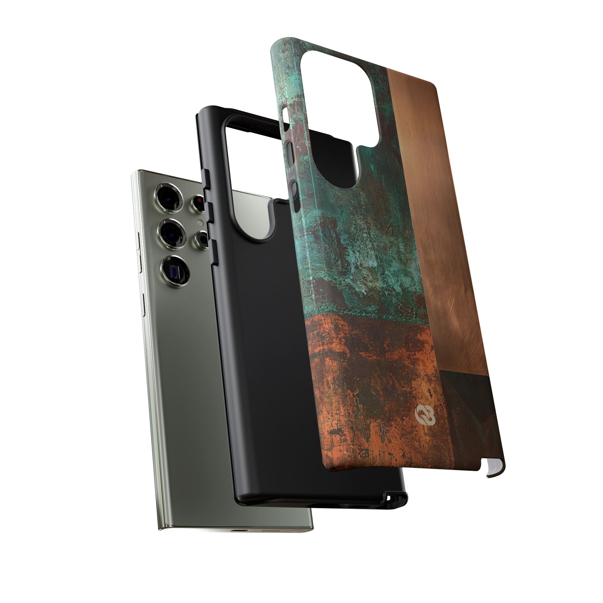 Teal Tough Phone Case for Samsung - Verdigris Copper Slab