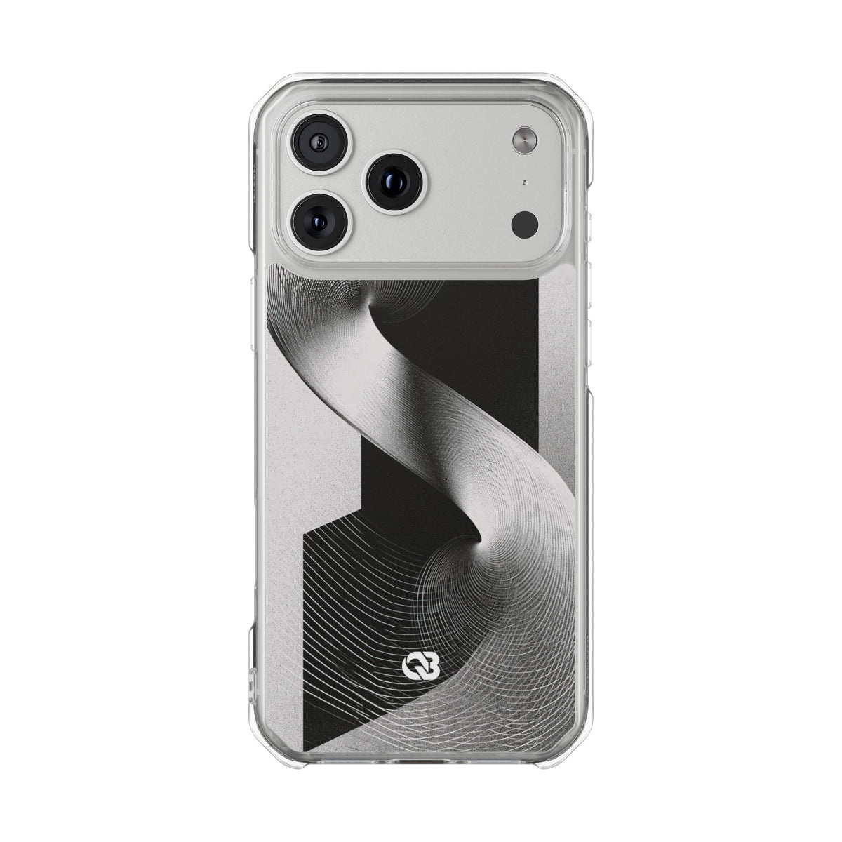 Orbital Helix · Clear Impact Magnetic Phone Case for iPhone ·  Black