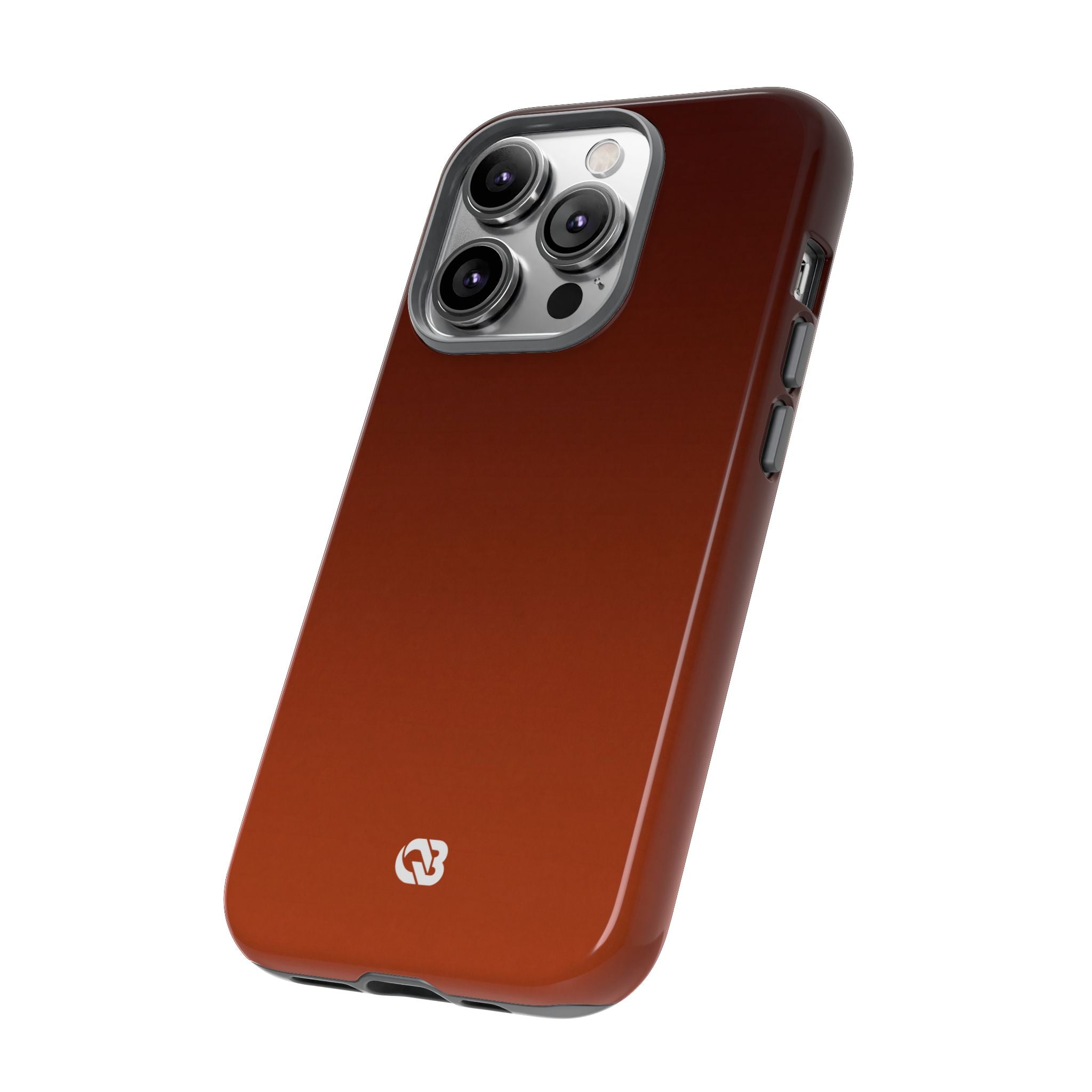 Orange Tough Phone Case for iPhone - Obsidian Ember Fade