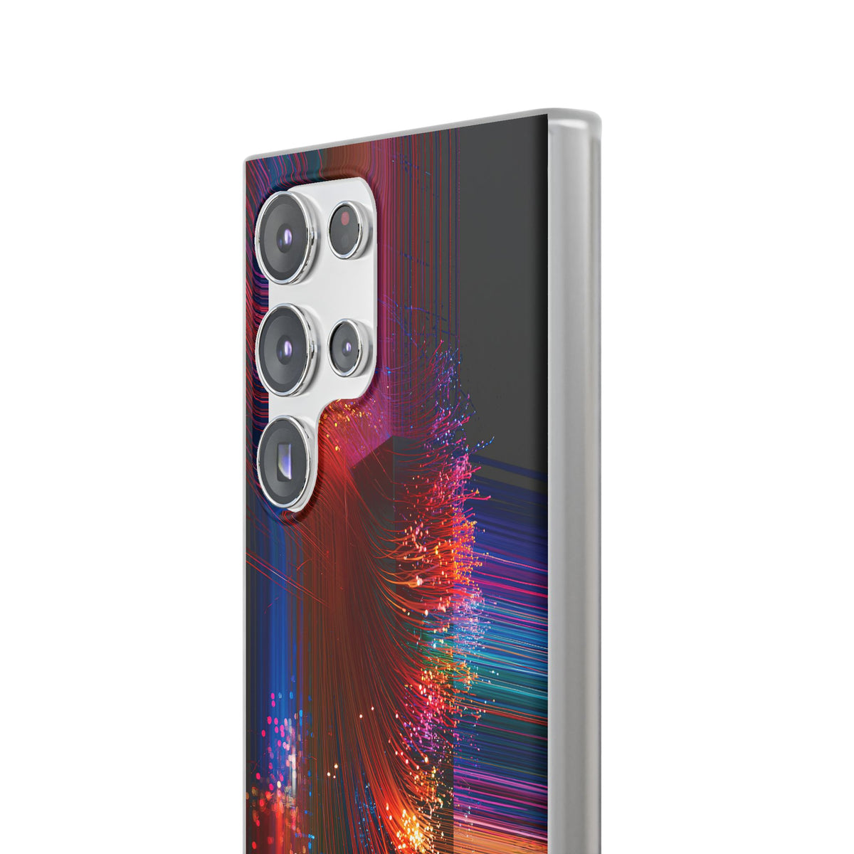 Black Lite Phone Case for Samsung - Cyber Optic Streak