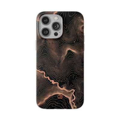 Orange Lite Phone Case for iPhone - Salmon Ridge Topo