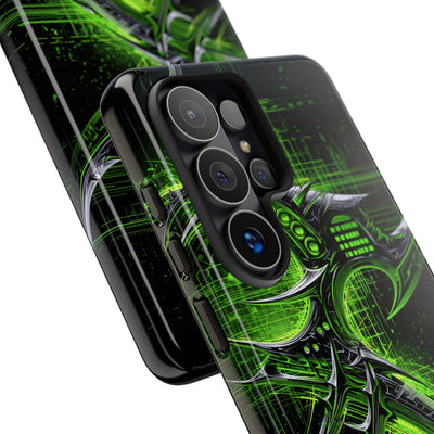 Cyber Sigil Grid · Tough Phone Case for Samsung · Green