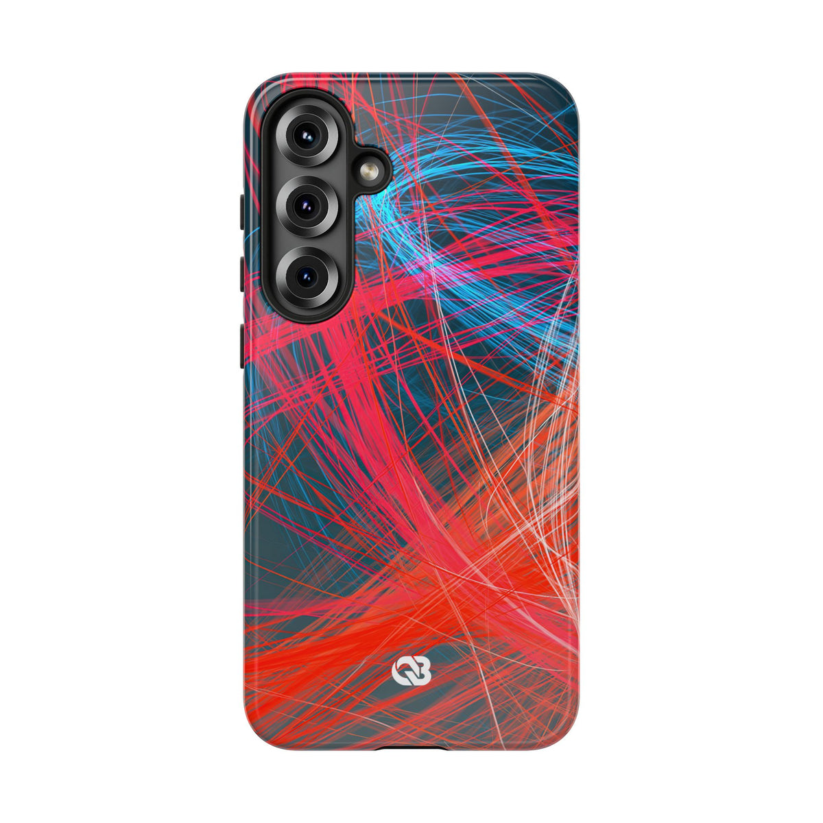 Neon Fiber Stream · Tough Phone Case for Samsung · Red