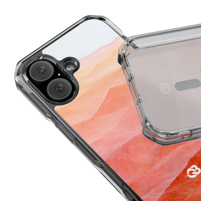 Alpenglow Ridge Vista · Clear Impact Magnetic Phone Case for iPhone · Orange