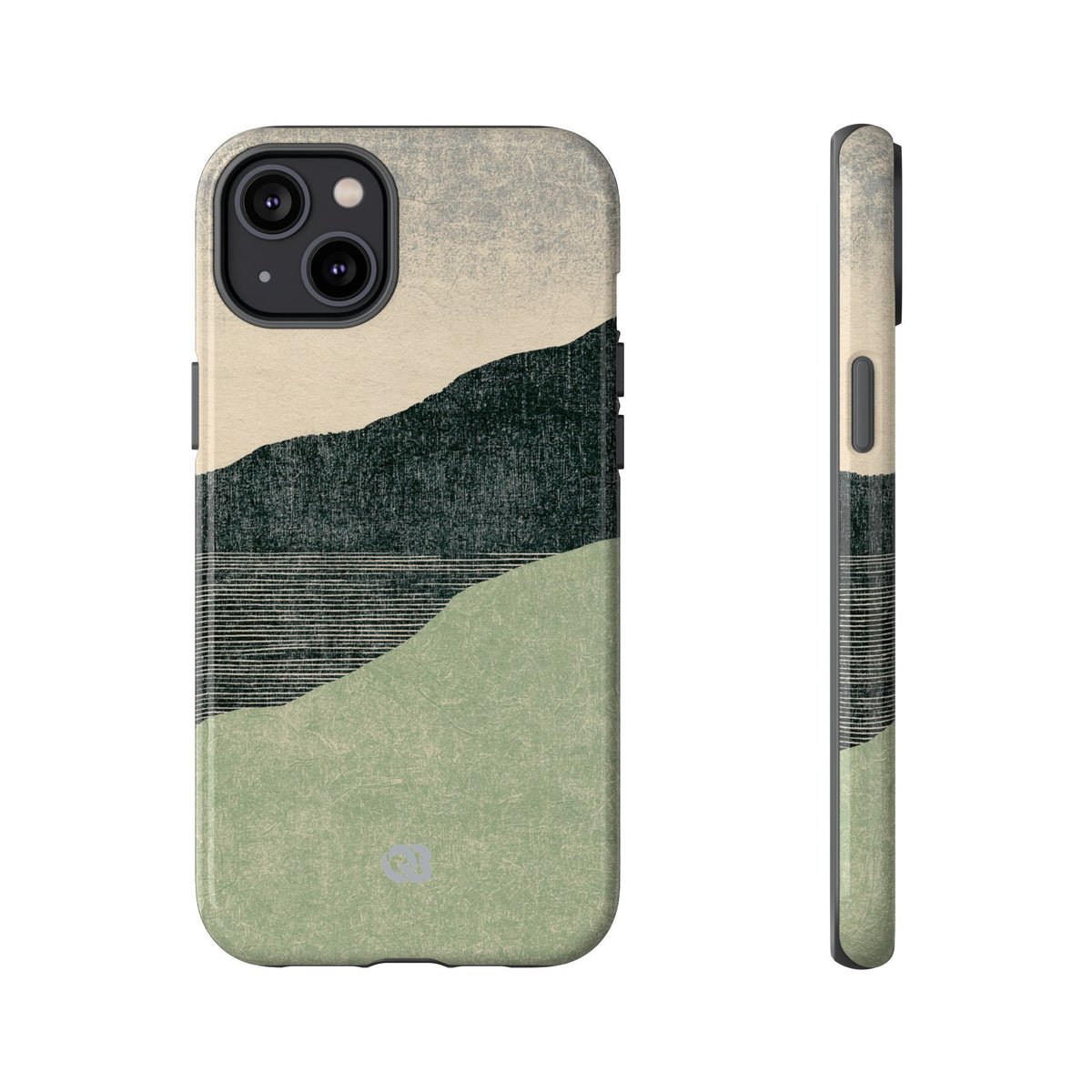 Green Tough Phone Case for iPhone - Moss Ridge Grain