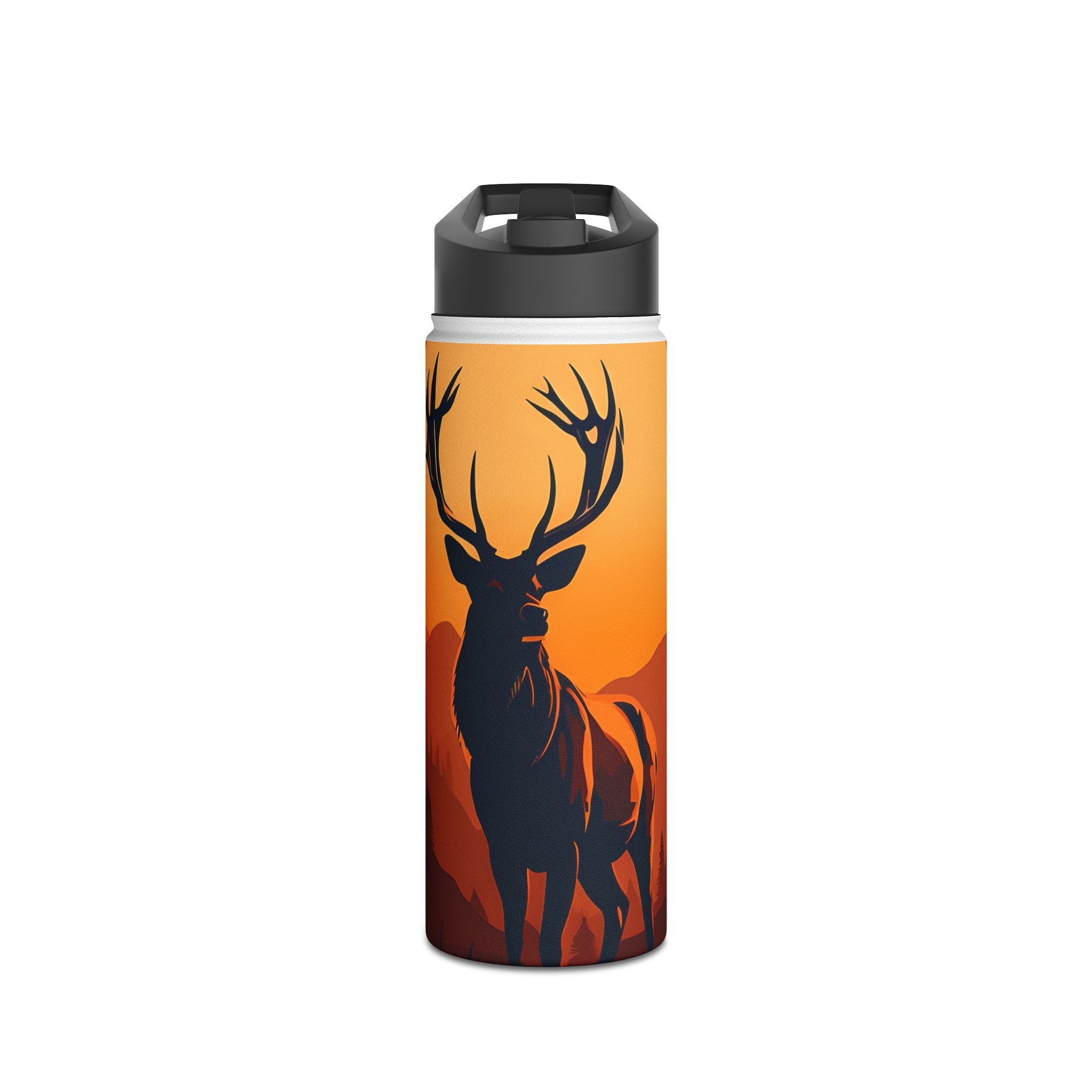 Stag Sunset - Stainless Steel Water Bottle