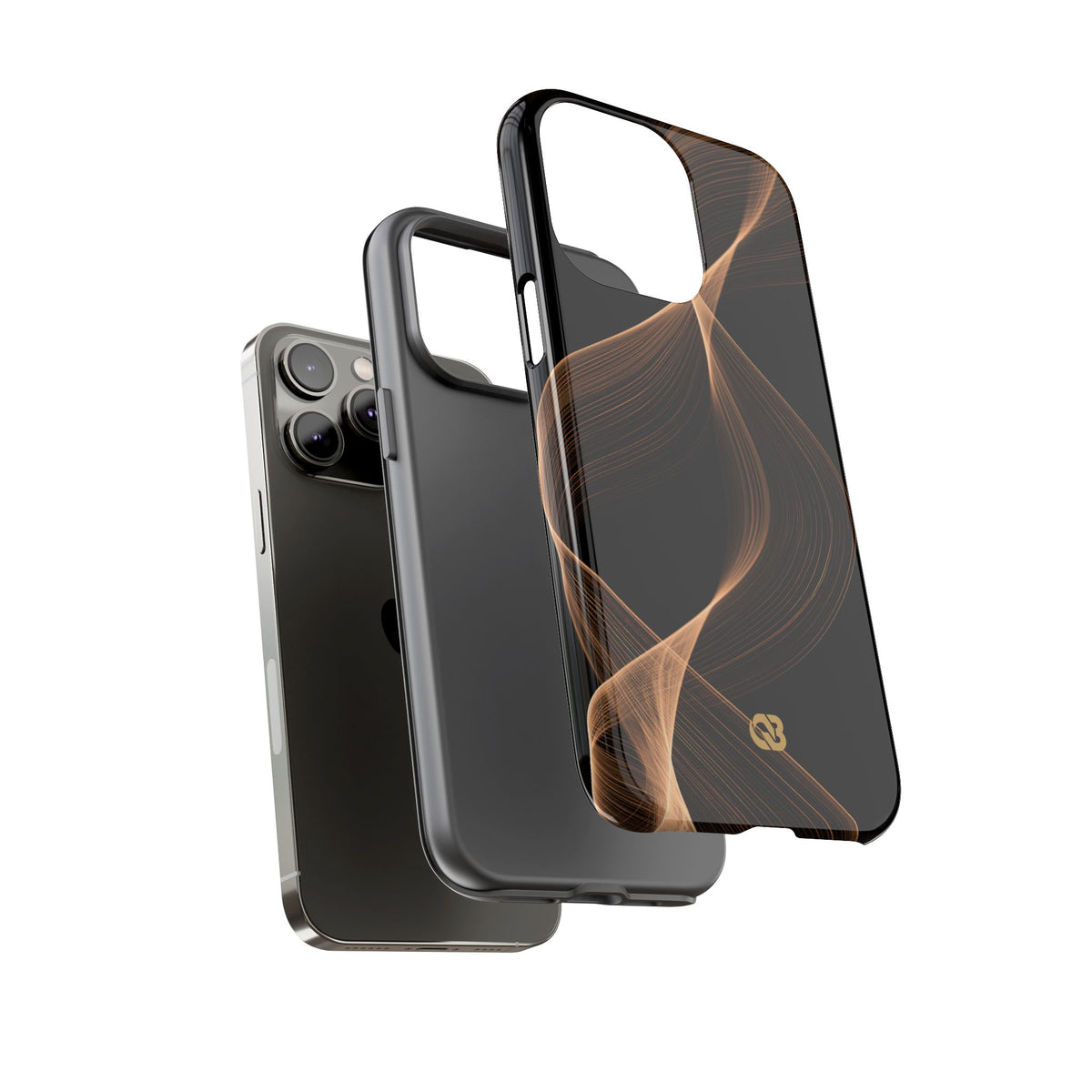 Amber Contour Flow · Tough Phone Case for iPhone · Black