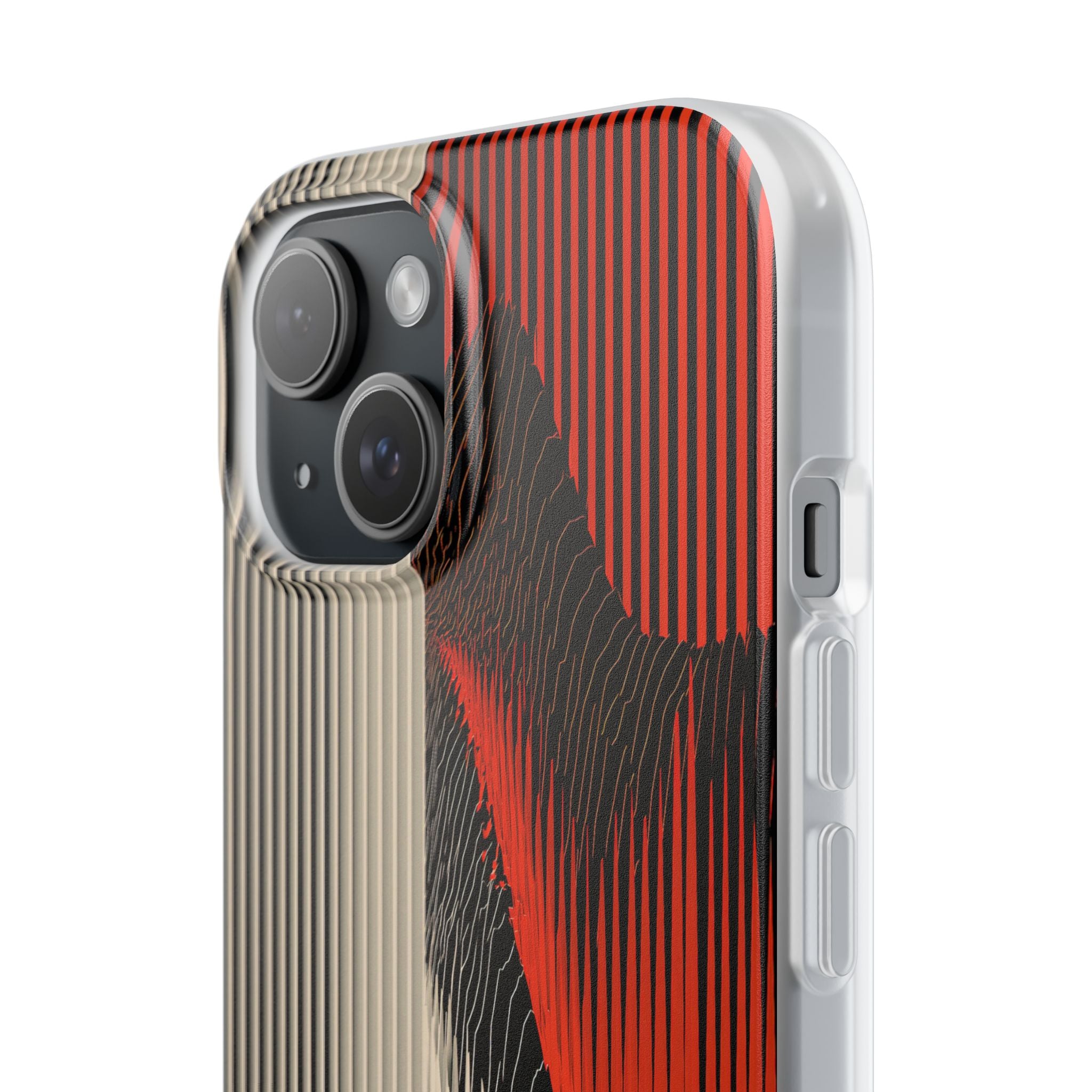Red Lite Phone Case for iPhone - Crimson Pulse Topo