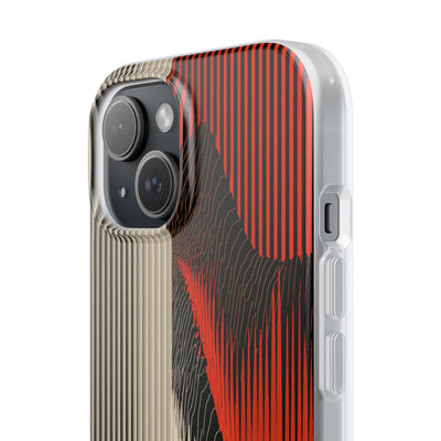 Red Lite Phone Case for iPhone - Crimson Pulse Topo