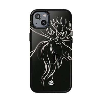 Nordic Moose Contour · Tough 2.0 Magnetic Phone Case for iPhone · Black